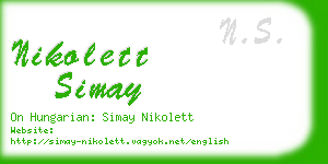 nikolett simay business card